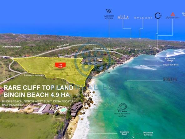 ha clifftop land bingin beach for sale