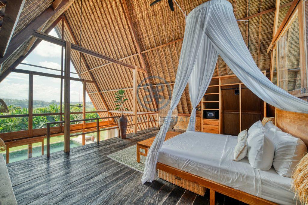 bedroom villa rice field view seseh canggu bali for sale rent