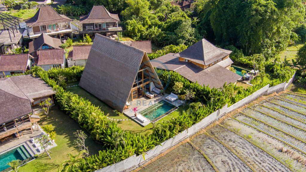 bedroom villa rice field view seseh canggu bali for sale rent