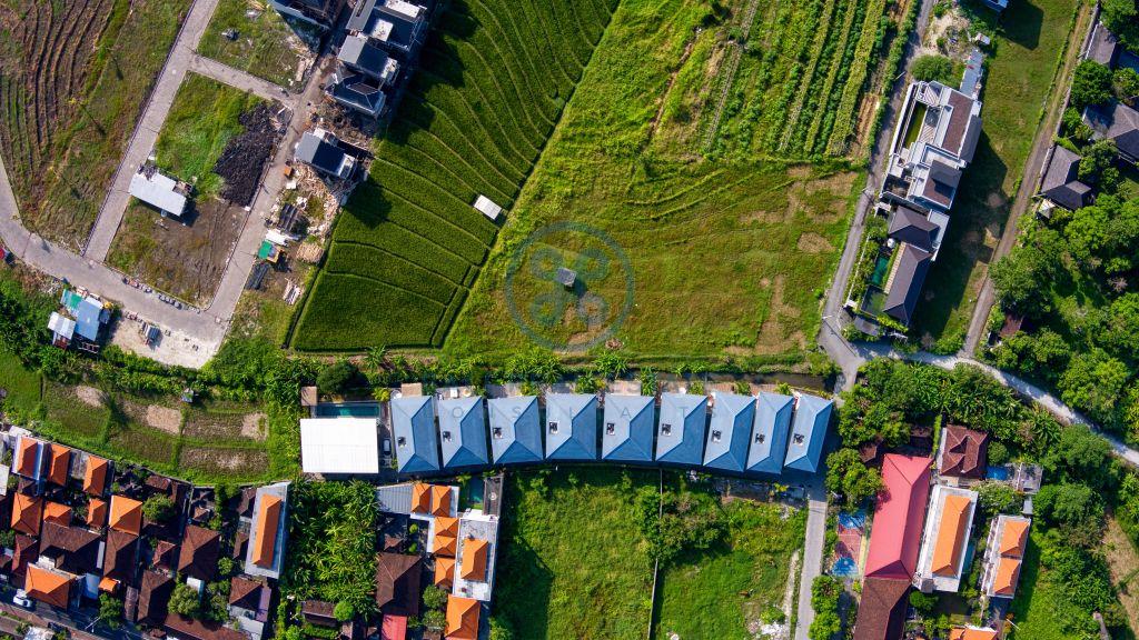 bedroom villa rice field view batu bolong canggu bali for sale rent