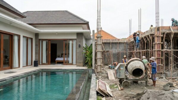 Photos do not show noise. Bali is loud. Visit the property early in the morning and during the day to check for construction or other disturbances to avoid financial mistakes buying property in Bali